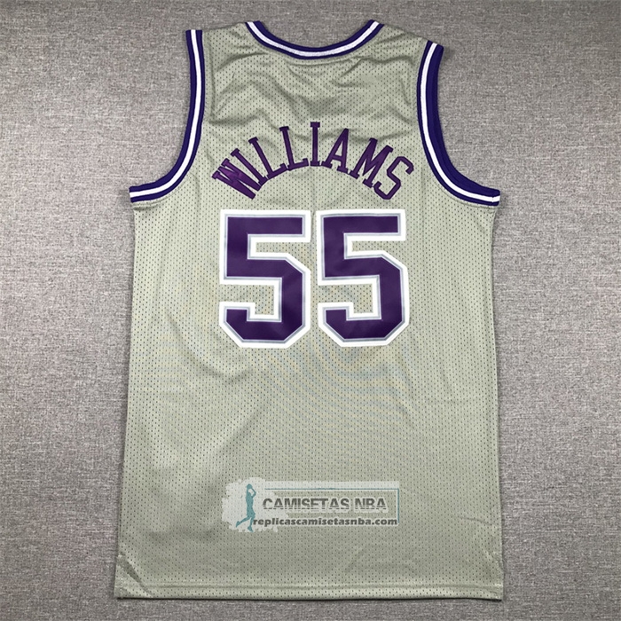 Camiseta Sacramento Kings Jason Williams NO 55 Mitchell & Ness 2000-01 Gris
